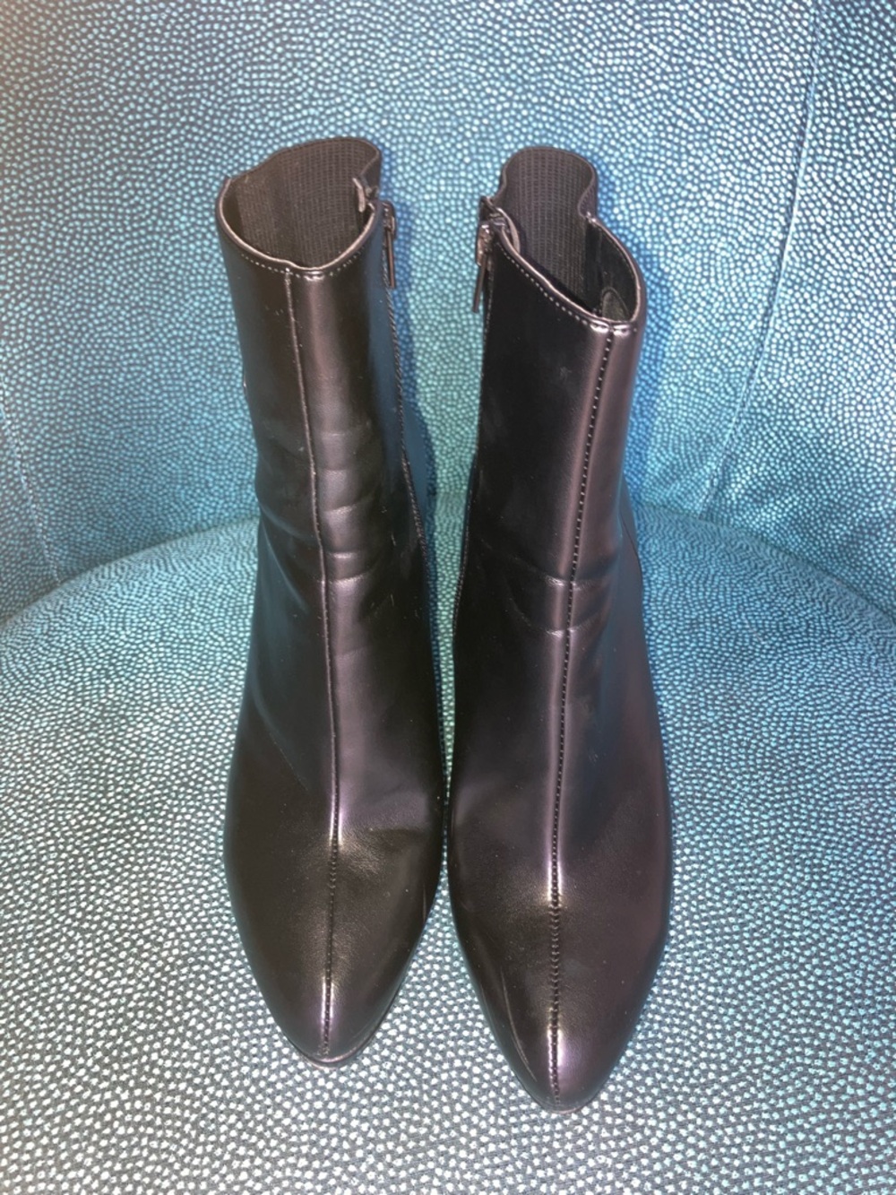 Nine West Black Pointed Toe Zip Ankle Booties